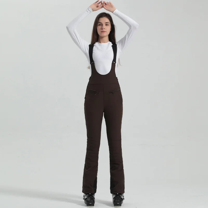 Pantaloni Donna con Bretelle e Vita Elastica