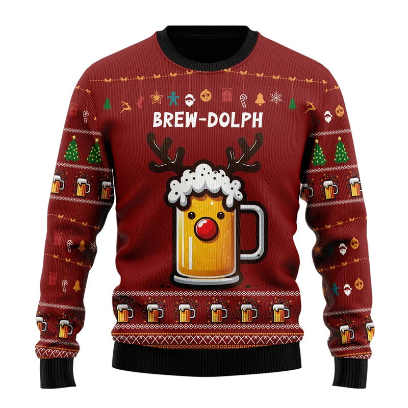 Maglione Uomo con Motivo Design Taglio Moderno