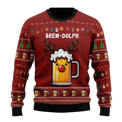 Maglione Uomo con Motivo Design Taglio Moderno
