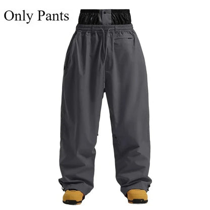 Pantaloni Unisex in Tessuto Elastico Vita Alta Vestibilità Ampia