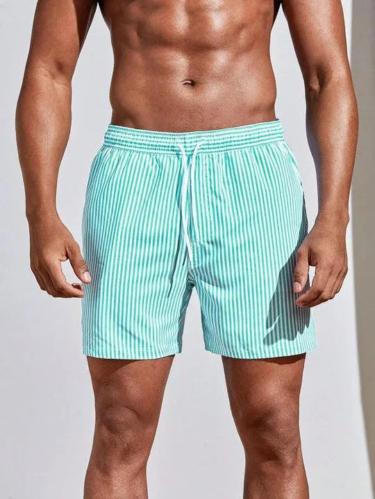 Costume da Bagno Uomo a Righe Taglio Classico Estivo