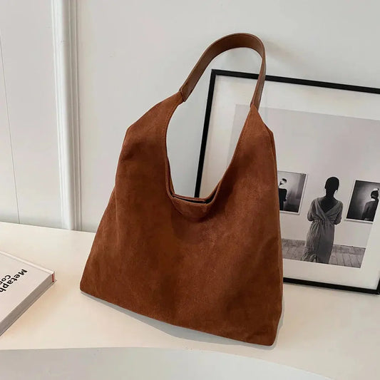 Borsa Tote Donna in Camoscio Stile Classico - Brentozzi