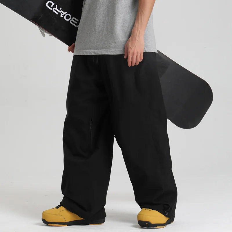 Pantaloni Unisex in Tessuto Elastico Vita Alta Vestibilità Ampia