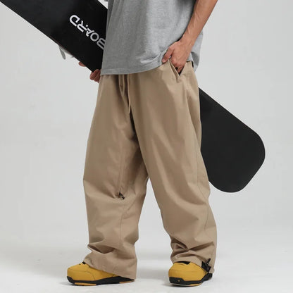 Pantaloni Unisex in Tessuto Elastico Vita Alta Vestibilità Ampia