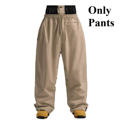 Pantaloni Uomo Tessuto Morbido Gamba Larga Tasche
