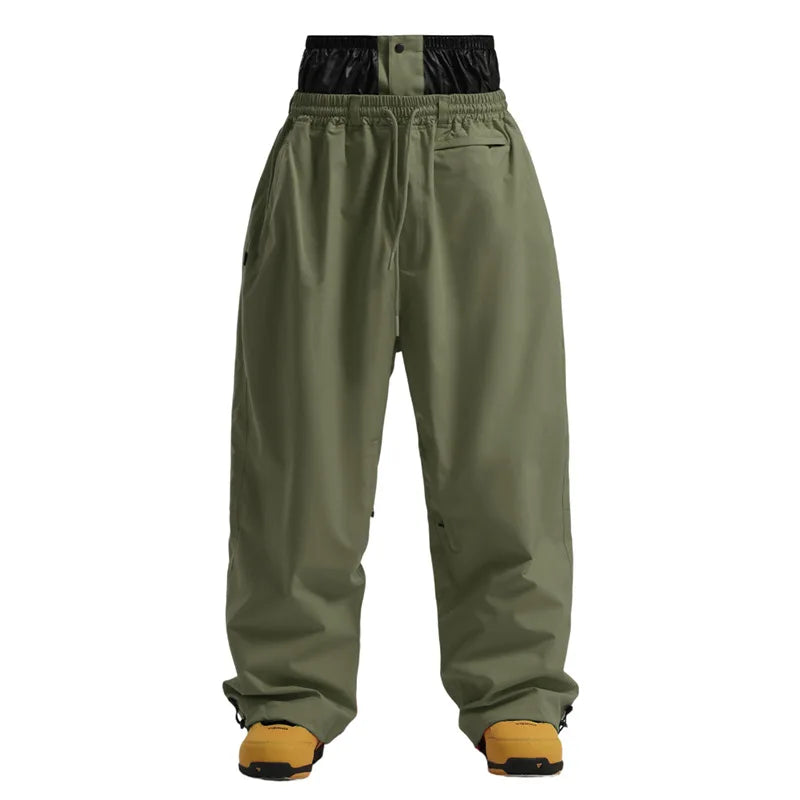 Pantaloni Sci Unisex Stile Cargo Vestibilità Larga