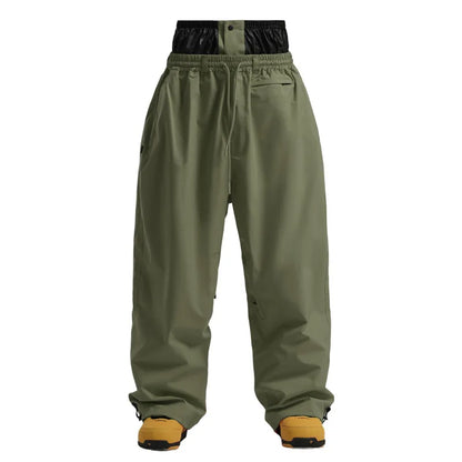 Pantaloni Sci Unisex Stile Cargo Vestibilità Larga