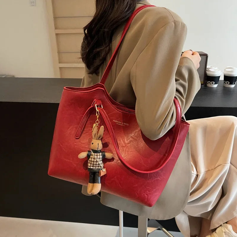 Borsa Donna Elegante Grande con Ciondolo Spalla