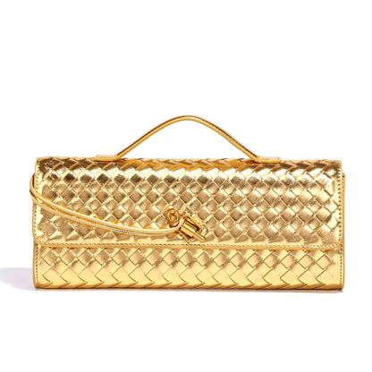 Clutch Donna in Pelle Vegana Intrecciata Stile Classico