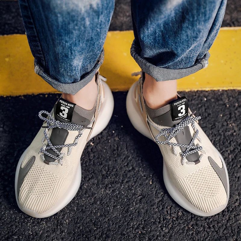 Sneaker Uomo Ortopediche in Mesh con Lacci