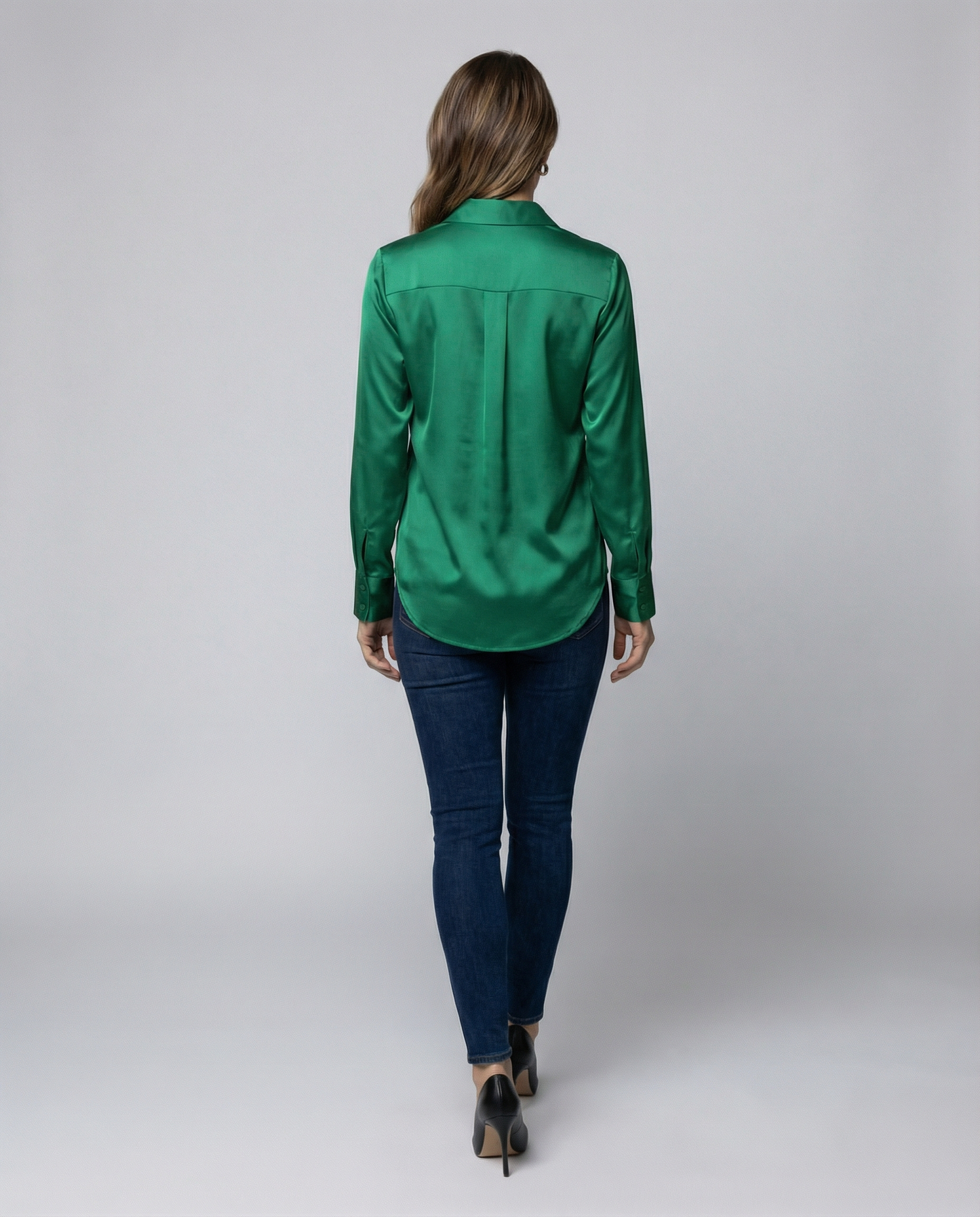 Camicia Donna in Raso Vestibilità Ampia