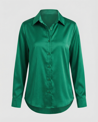 Camicia Donna in Raso Vestibilità Ampia