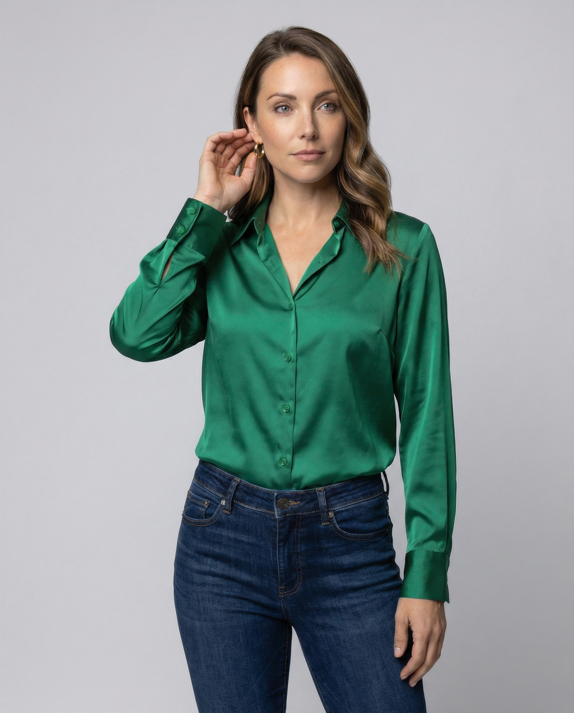 Camicia Donna in Raso Vestibilità Ampia - Brentozzi