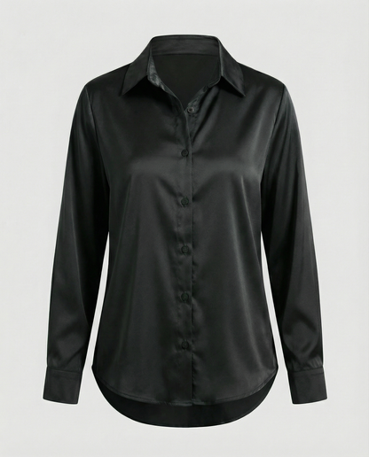 Camicia Donna in Raso Vestibilità Ampia
