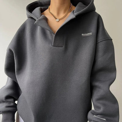 Felpa Donna Oversize Design Minimalista Comoda Autunno Inverno