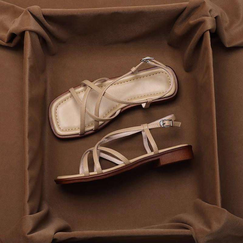 Sandova | Sandali Donna Piatti con Cinturini in Pelle Cavigl 3
