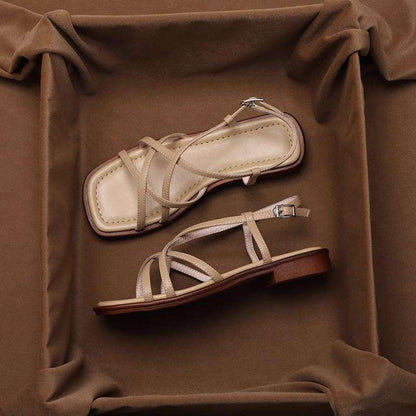 Sandova | Sandali Donna Piatti con Cinturini in Pelle Cavigl 3
