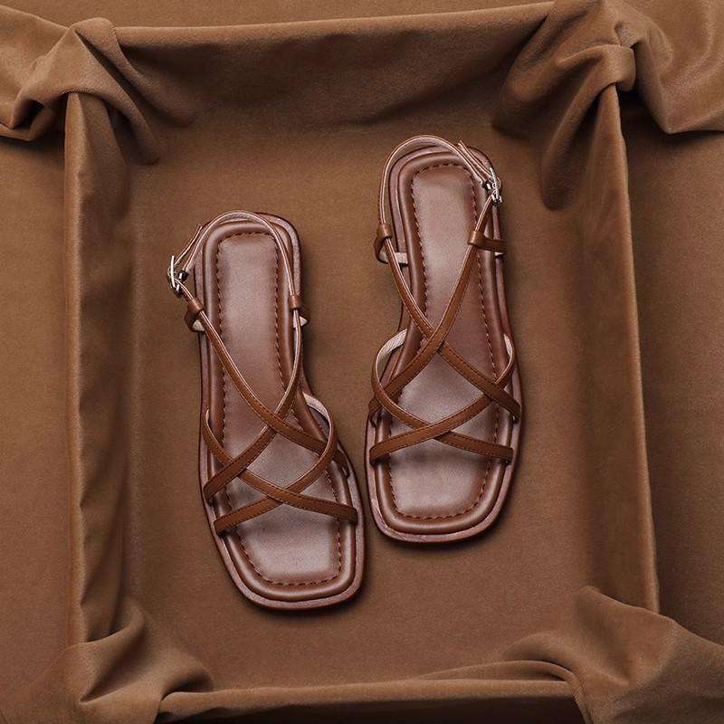 Sandova | Sandali Donna Piatti con Cinturini in Pelle Cavigl 4