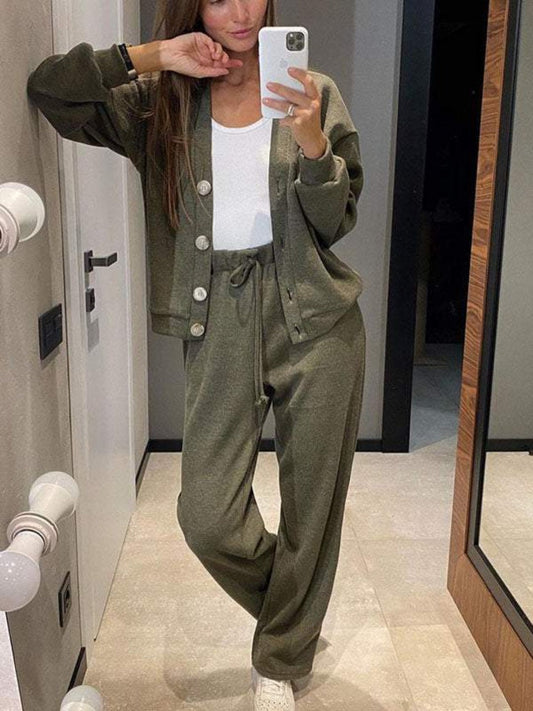 Completo Donna Maglia e Pantaloni Gamba Larga - Vesarelli