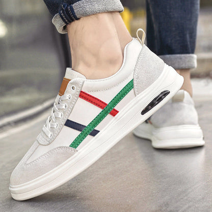 Sandro | Uomo Sneakers in Pelle Low-Top Righe Scamosciate 2