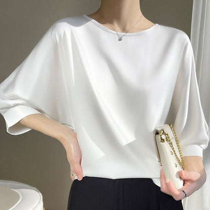 Satinus | T Shirt Larga Maniche A ¾ Scollo Tondo