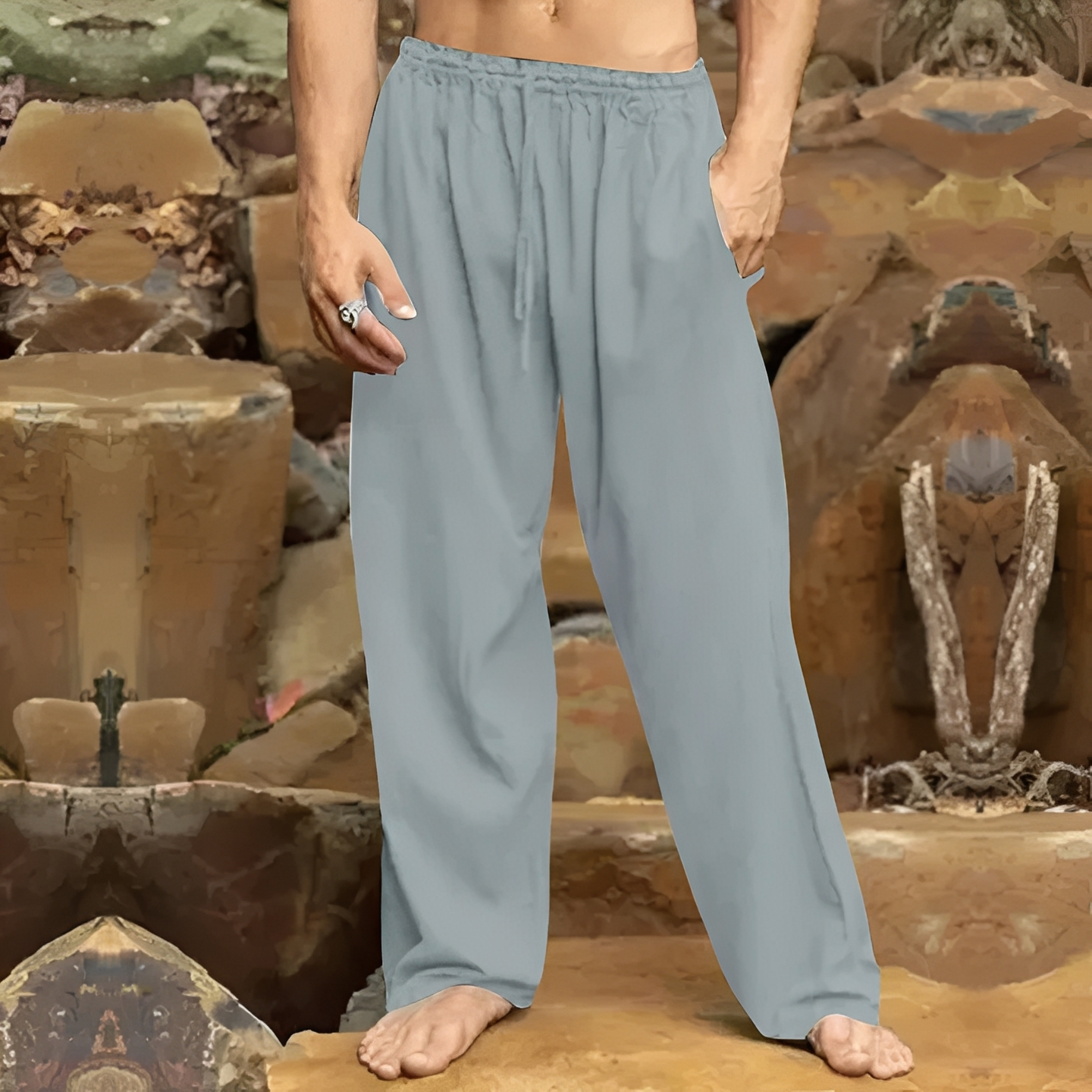 Pantaloni Uomo Comodi Traspiranti