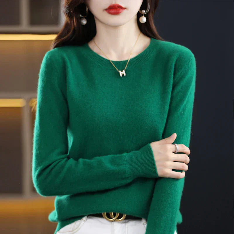 Maglione Donna in Cashmere Girocollo Classico Elegante