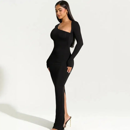 Abito Maxi Donna Lunghezza Fluida Linea Semplice