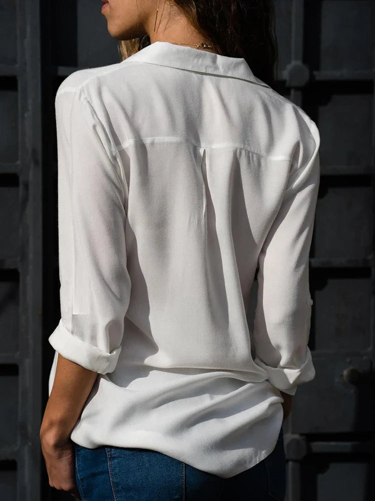 Camicia Donna con Colletto e Bottoni