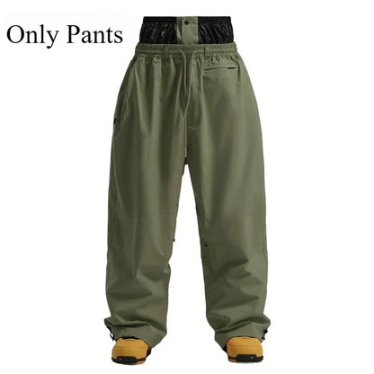 Pantaloni Unisex in Tessuto Elastico Vita Alta Vestibilità Ampia