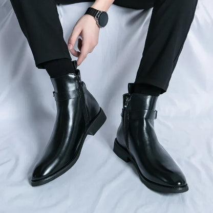 Stivali Chelsea Uomo Design Classico Caviglia