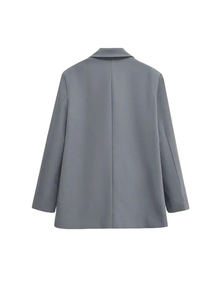 Giacca Donna Doppiopetto Stile Blazer Slim Fit