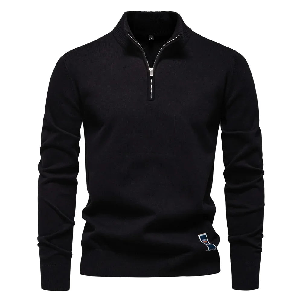 Maglione Uomo con Mezza Zip Classico e Comfort Regular Fit
