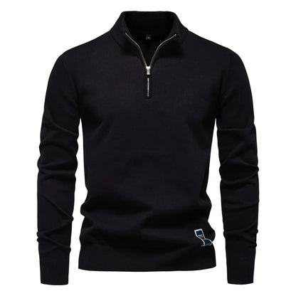 Maglione Uomo con Mezza Zip Classico e Comfort Regular Fit