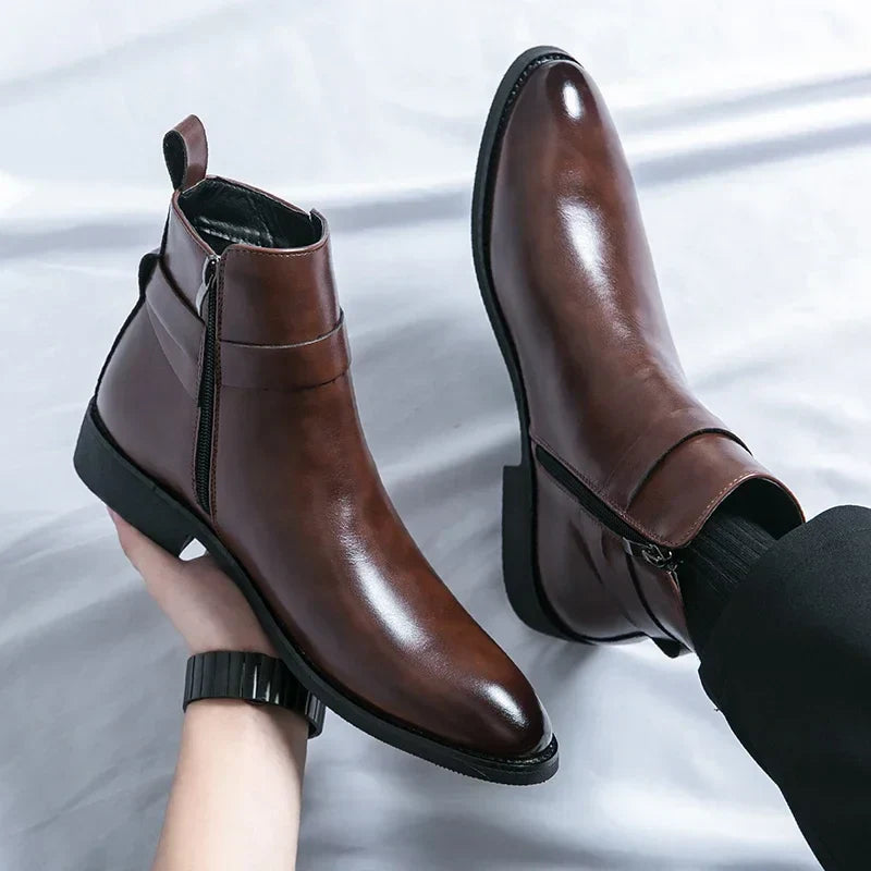 Stivali Chelsea Uomo Design Classico Caviglia