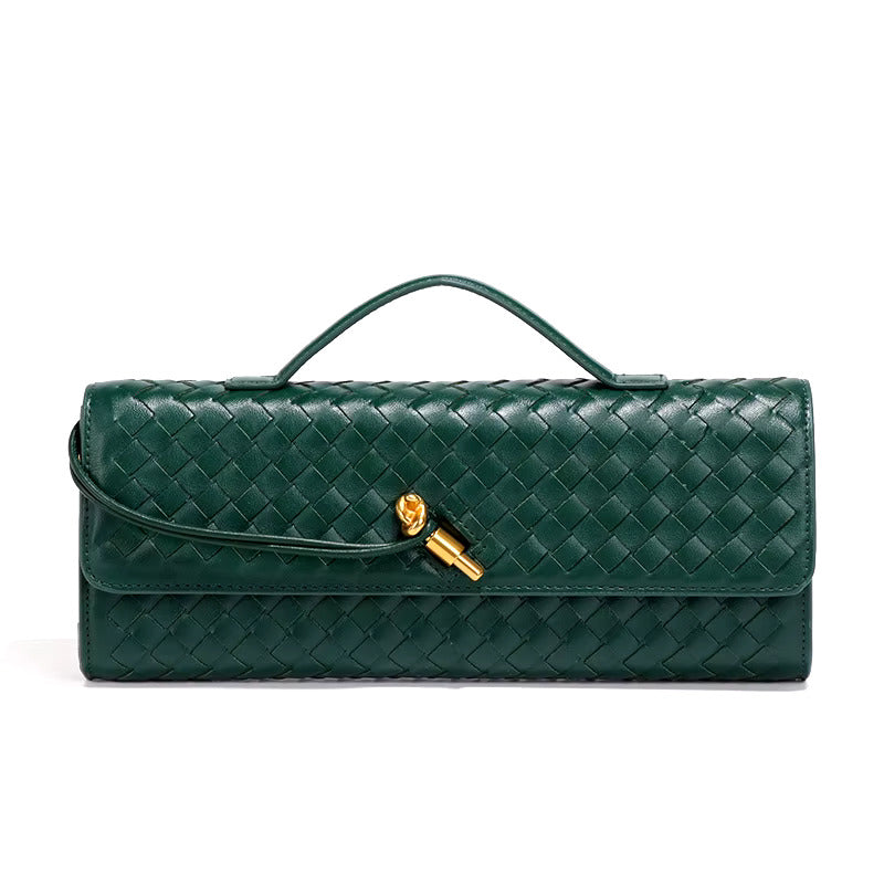 Clutch Donna in Pelle Vegana Intrecciata Stile Classico