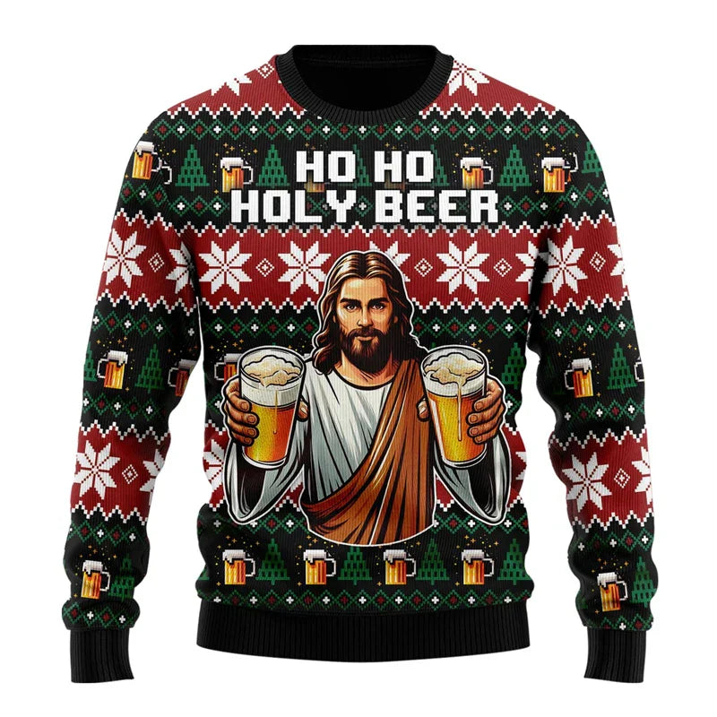 Maglione Uomo con Motivo Design Taglio Moderno