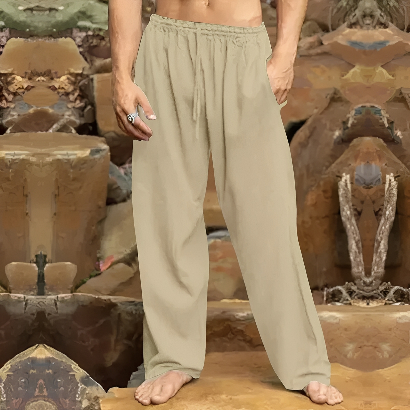 Pantaloni Uomo Comodi Traspiranti