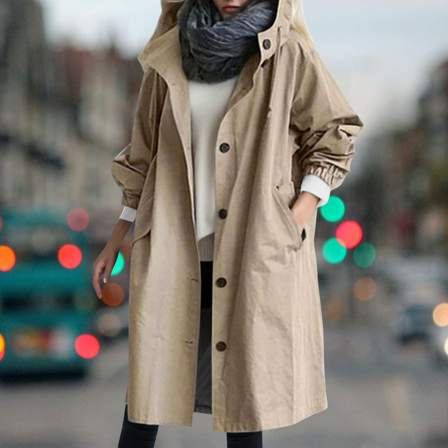 Trenchcoat Donna Impermeabile Vestibilità Classica