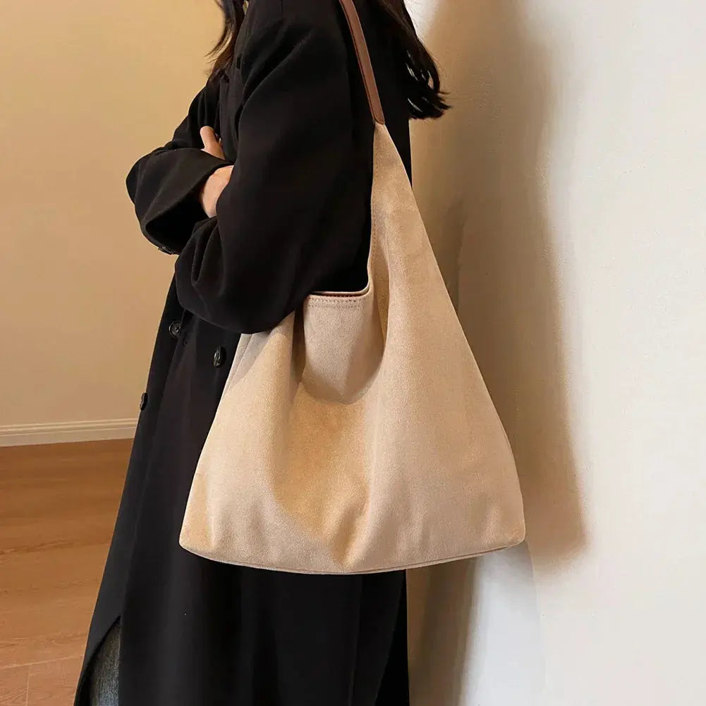 Borsa Tote Donna in Camoscio Stile Classico