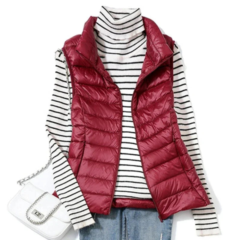 Gilet Imbottito Donna Leggero Primavera Autunno