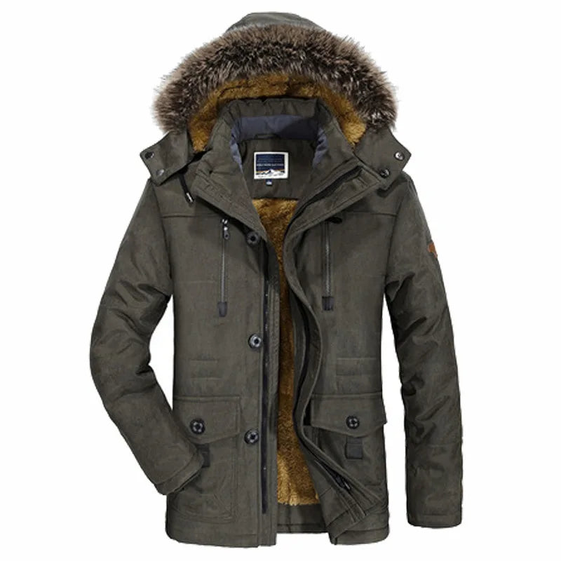 Giacca Invernale Uomo con Cappuccio Antivento Calda Comoda