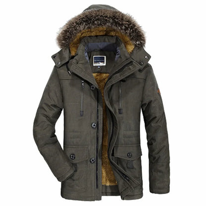 Giacca Invernale Uomo con Cappuccio Antivento Calda Comoda
