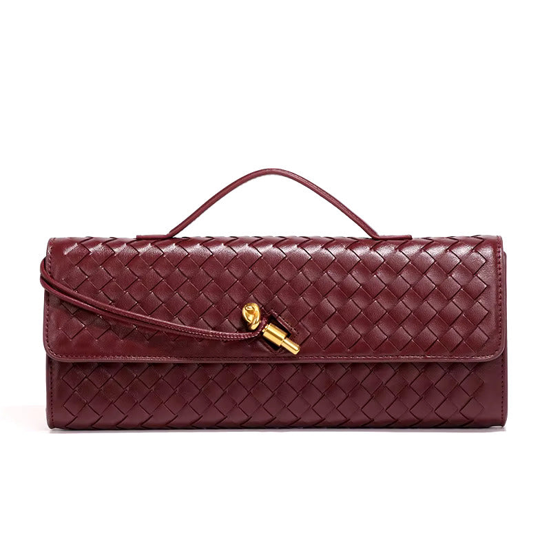 Clutch Donna in Pelle Vegana Intrecciata Stile Classico