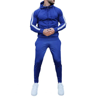Tuta Uomo con Cappuccio e Righe Sportiva