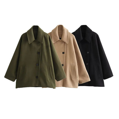 Gilet Donna Oversize Modello Trench Caldo