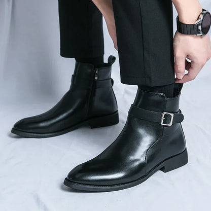 Stivali Chelsea Uomo Design Classico Caviglia