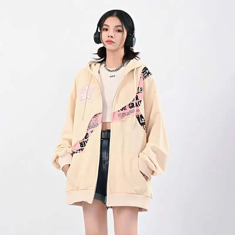 Felpa Oversize Donna con Stampa Comoda Streetwear - Brentozzi