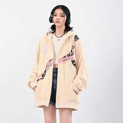 Felpa Oversize Donna con Stampa Comoda Streetwear - Brentozzi