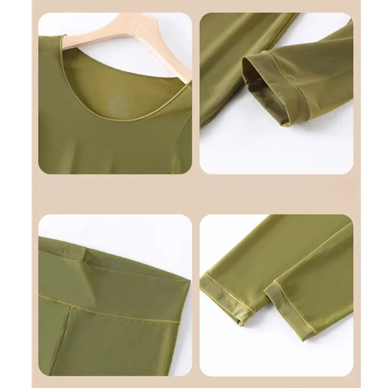 Set Intimo Termico Uomo Maglia Manica Lunga e Leggings